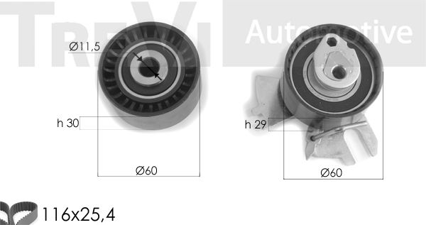 TREVI AUTOMOTIVE Hammasrihma komplekt KD1460